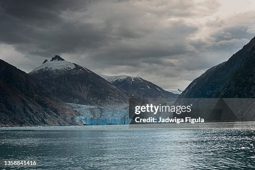 Endicott Arm and the Dawes Glacier in Alaska, United States. Endicott Arm and the Dawes Glacier in Alaska, United States.