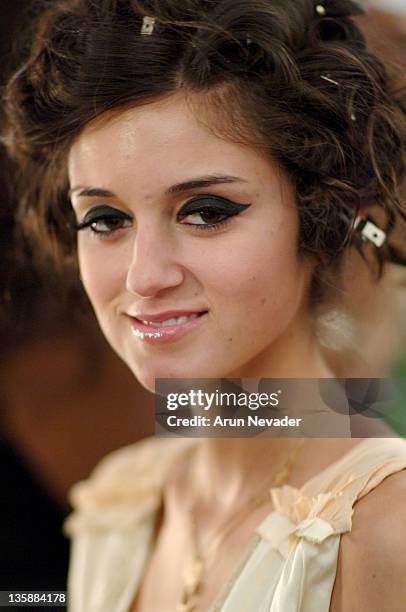 Caroline D'Amore backstage at Louis Verdad Fall 2006