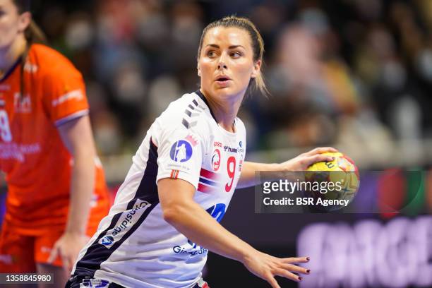 Nora Mork of Norway during the 25th IHF Women's World Championship match between Netherlands and Norway at Palacio de Deportes de Torrevieja on...