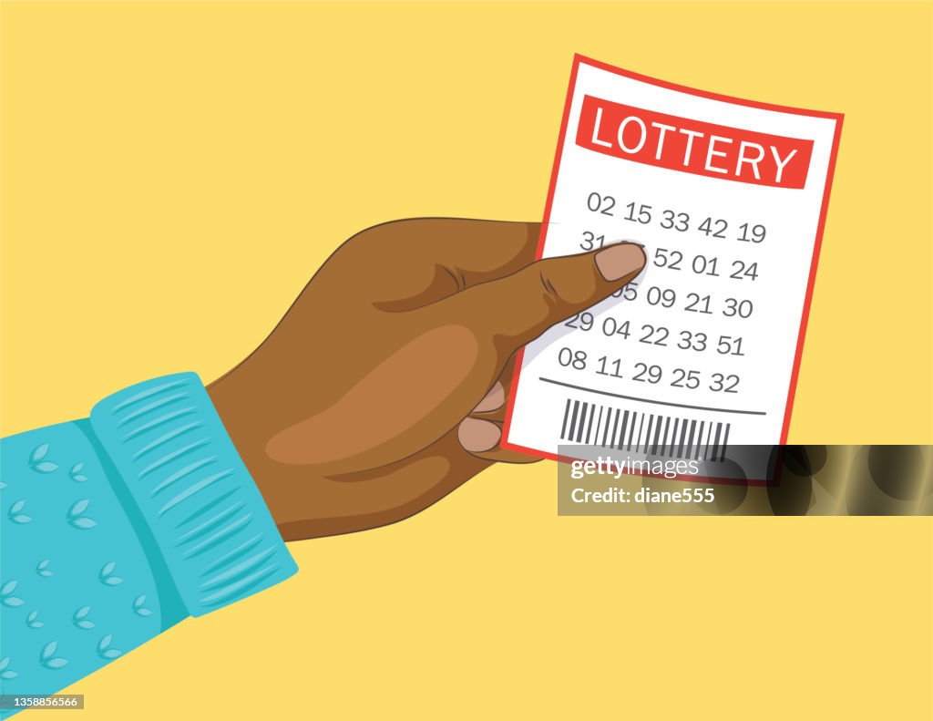 Hand Holding Lottery Ticket