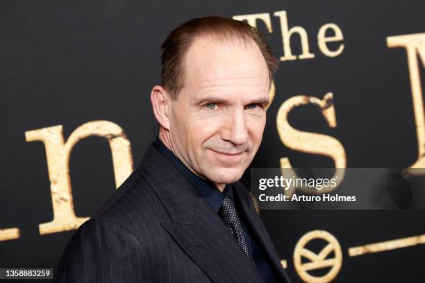 Ralph Fiennes attends "The King's Man" New York Gala Screening on December 13, 2021 in New York City.