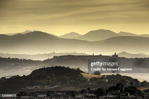 view of hills - jacopo caggiano stock pictures, royalty-free photos & images