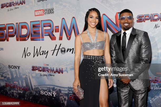 Corinne Foxx and Jamie Foxx attend Sony Pictures' "Spider-Man: No Way Home" Los Angeles Premiere on December 13, 2021 in Los Angeles, California.