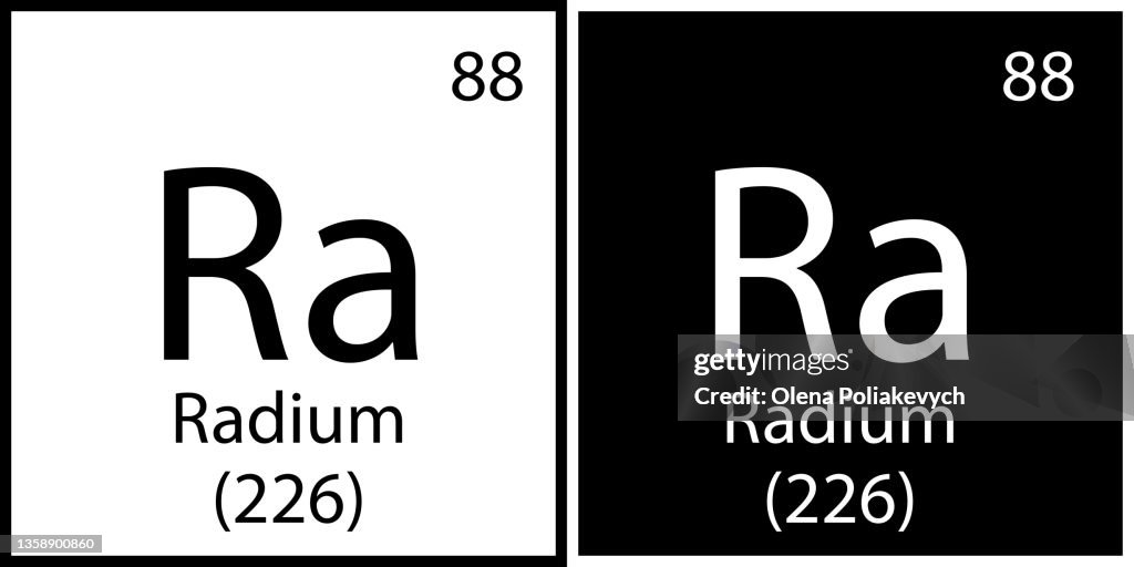 Structure Of Radium Radium Chemical Symbol Mendeleev Table Square Frames Science Structure ...