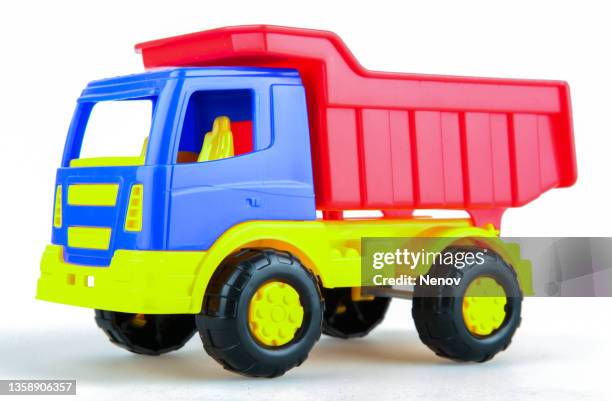 toy car truck on white background - toy car white background stock pictures, royalty-free photos & images