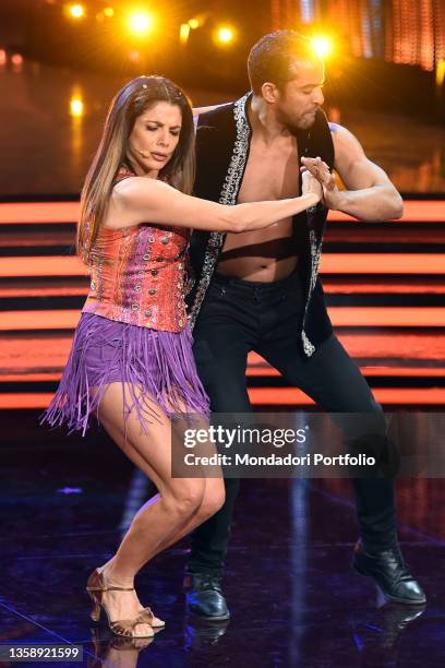 Mietta and Maykel Fonts during the semi-final of the broadcast Dancing With The Stars at the Rai Foro italico auditorium. Rome , December 11th, 2021
