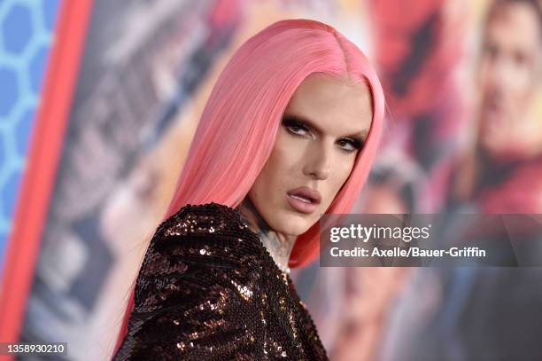 Jeffree Star attends Sony Pictures' "Spider-Man: No Way Home" Los Angeles Premiere on December 13, 2021 in Los Angeles, California.