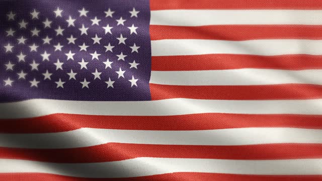 National Flag of United States Animation Stock Video - American Flag Waving in Loop and Textured 3d Rendered Background - Highly Detailed Fabric Pattern and Loopable - United States of America, USA, The US, The USA Flag

Suitable for all National, Celebration, Vote, Holiday, Investment, News, Politics, Security, Economy, Culture, History and All Kind of Topics