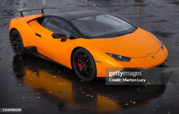 The Lamborghini Huracan in Stevenage Hertfordshire. The Car is part of Starlite Limos fleet, regually hired out to events.