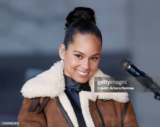 Alicia Keys performs on NBC's "Today" Citi Concert Series at Rockefeller Plaza on December 14, 2021 in New York City.