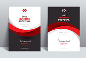Modern Business Proposal Cover Design Template Concept