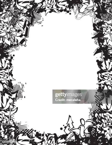 graffiti frame - rap background stock illustrations