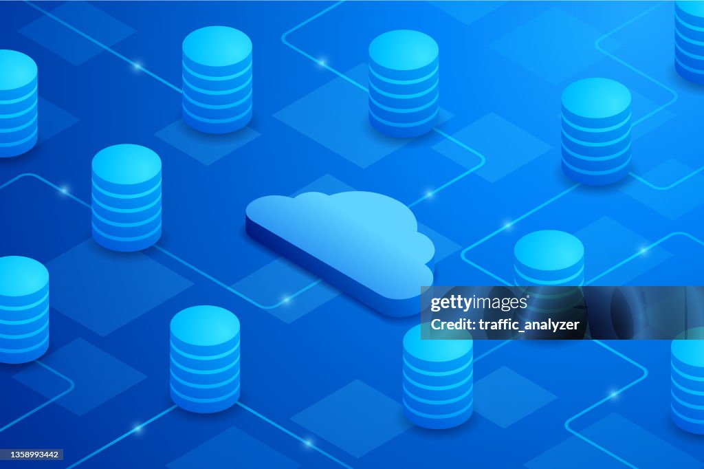 Arrière-plan isométrique du nuage