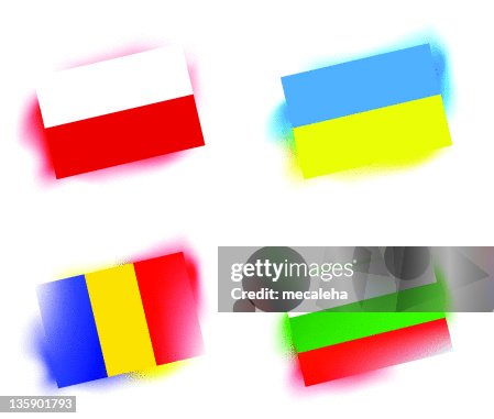 Stylized flags Stylized flags