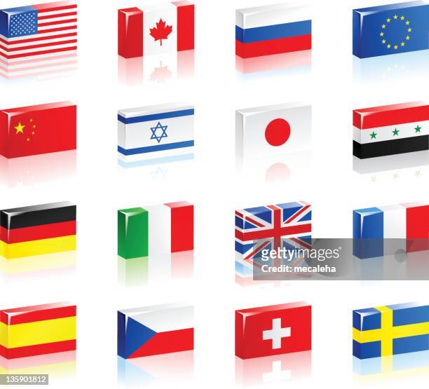 stylized flags - czech republic flag stock illustrations