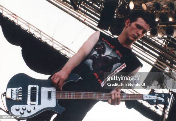 Ben Shepard of Soundgarden performs at Lollapalooza on Harriet Island in St. Paul, Minnesota on August 28, 1992.