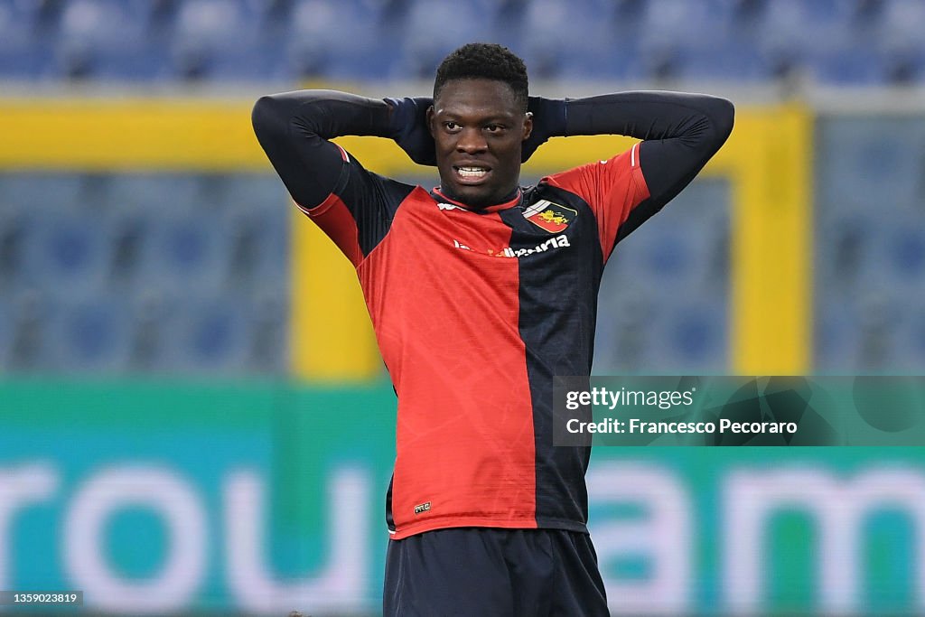 Cfc Rugby Caleb Ekuban of Genoa CFC shows his disappointment during the Serie A ...