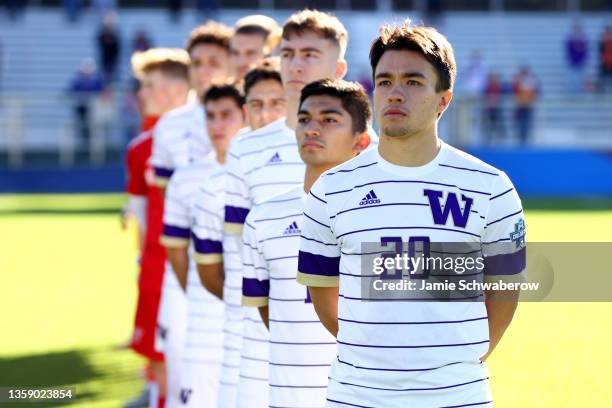 The Clemson Tigers take on the Washington Huskies during the Division I Men's Soccer Championship held at Sahlen's Stadium at WakeMed Soccer Park on...