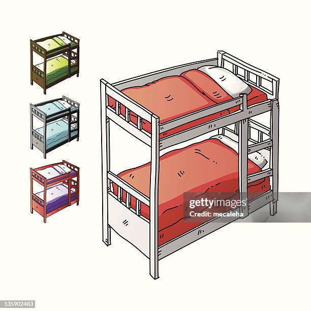 bunk bed - bunk bed stock illustrations