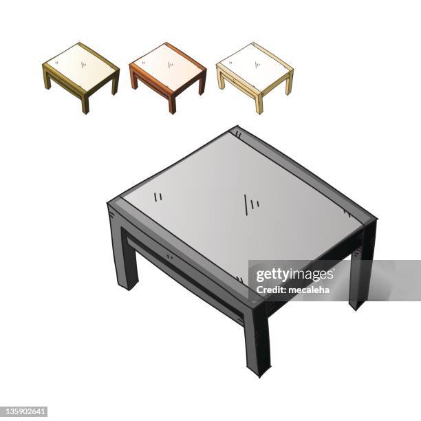 coffee table - coffee table isolated stock illustrations