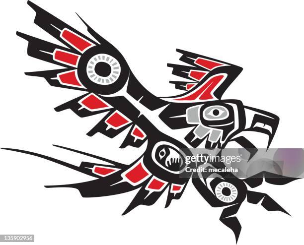 eagle - aboriginal artwork stock illustrations