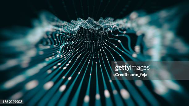 fondo abstracto de ondas de gravedad - wire mesh fotografías e imágenes de stock