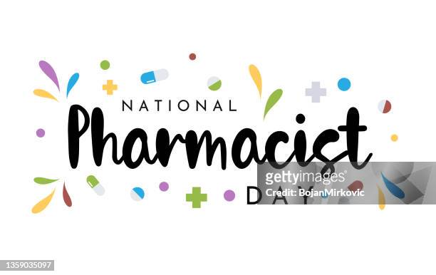 hintergrund zum national pharmacist day. vektor - woche stock-grafiken, -clipart, -cartoons und -symbole