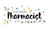 National Pharmacist Day background. Vector