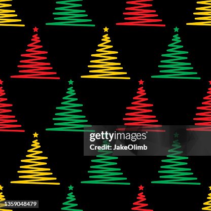 Christmas Tree Doodle Pattern Christmas Tree Doodle Pattern