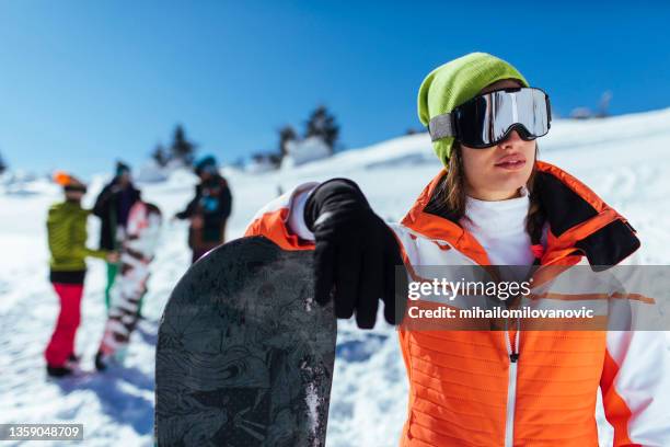 thinking about the best track for today - ski wear stock pictures, royalty-free photos & images