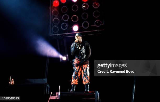 Singer Bobby Brown performs at the Rosemont Horizon in Rosemont, Illinois in January 1993.