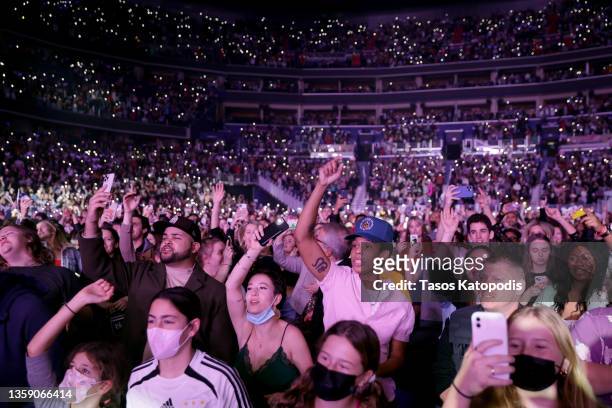 View of the crowd during iHeartRadio Hot 99.5's Jingle Ball 2021 Presented by Capital One at Capital One Arena on December 14, 2021 in Washington, DC.