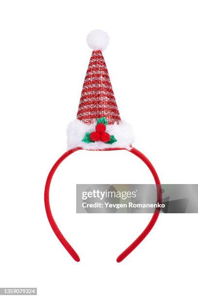 christmas headband isolated on white background - kosmetisches stirnband stock-fotos und bilder