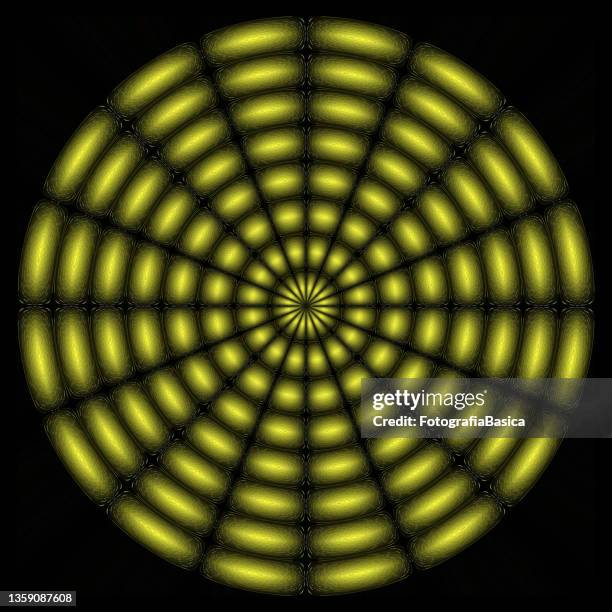 yellow radial structure - integrated media stock illustrations