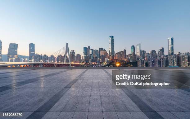 chongqing skyline - incidental people stock pictures, royalty-free photos & images