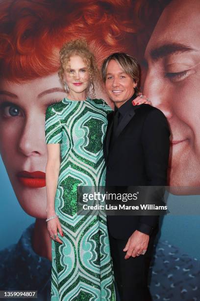 Nicole Kidman and Keith Urban attends the Australian premiere of Being The Ricardos at the Hayden Orpheum Picture Palace on December 15, 2021 in...