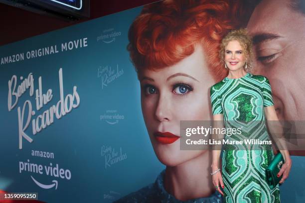 Nicole Kidman attends the Australian premiere of Being The Ricardos at the Hayden Orpheum Picture Palace on December 15, 2021 in Sydney, Australia.