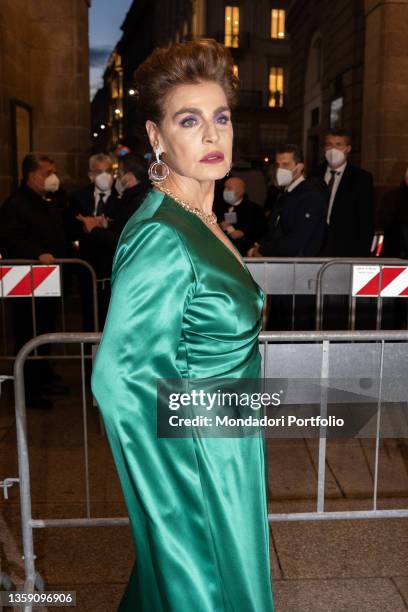 Italian model Antonia Dell'Atte at the opening of the opera season at the Teatro alla Scala. Milan , December 7th, 2021