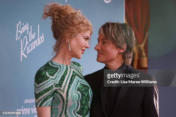 Nicole Kidman and Keith Urban attend the Australian premiere of Being The Ricardos at the Hayden Orpheum Picture Palace on December 15, 2021 in...