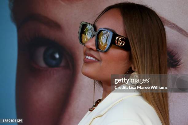 Jessica Mauboy attends the Australian premiere of Being The Ricardos at the Hayden Orpheum Picture Palace on December 15, 2021 in Sydney, Australia.