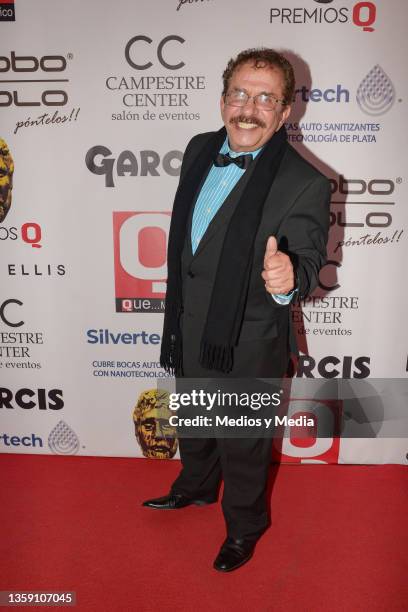 Tony Balardi poses for photos on the red carpet during the Q Awards by Q magazine at Teatro Centenario Coyoacan on December 14, 2021 in Mexico City,...