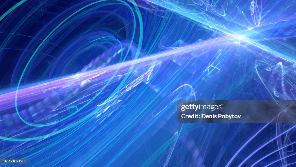 Nuclear energy - The macro Illustration of the elementary particle.