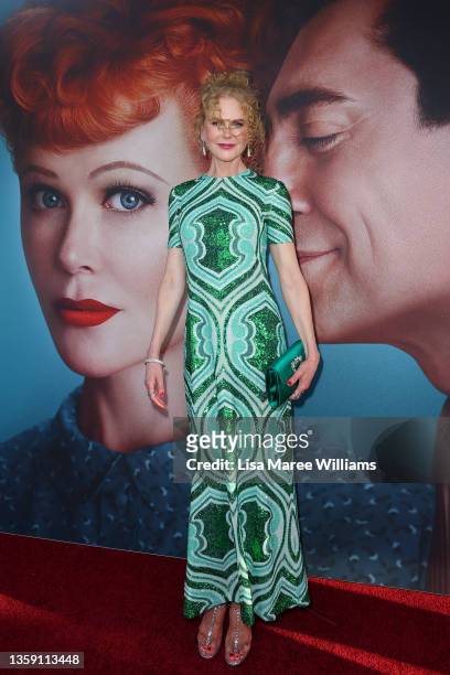 Nicole Kidman attends the Australian premiere of Being The Ricardos at the Hayden Orpheum Picture Palace on December 15, 2021 in Sydney, Australia.