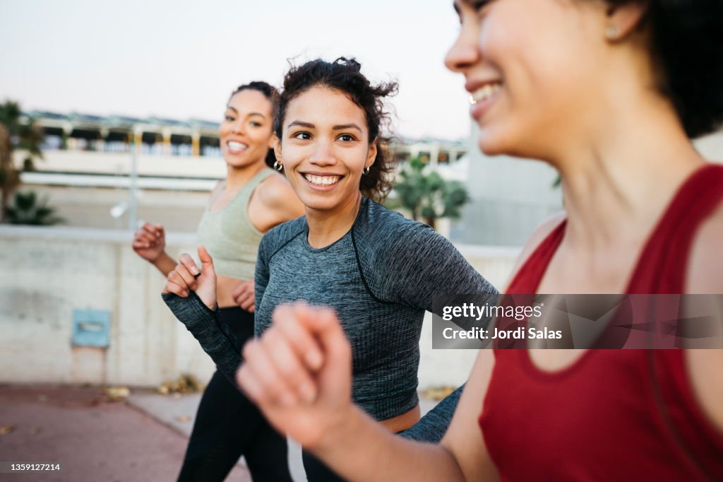 Three woman workingout
