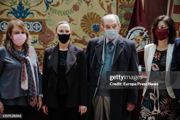 Ana Maria Cabrera Perez, Laura Garcia-Lorca de los Rios, historian Nicolas Sanchez-Albornoz, and the secretary general of the Complutense University...