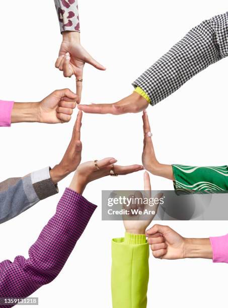 hands in various positions framing blank space - hand gestures stock pictures, royalty-free photos & images