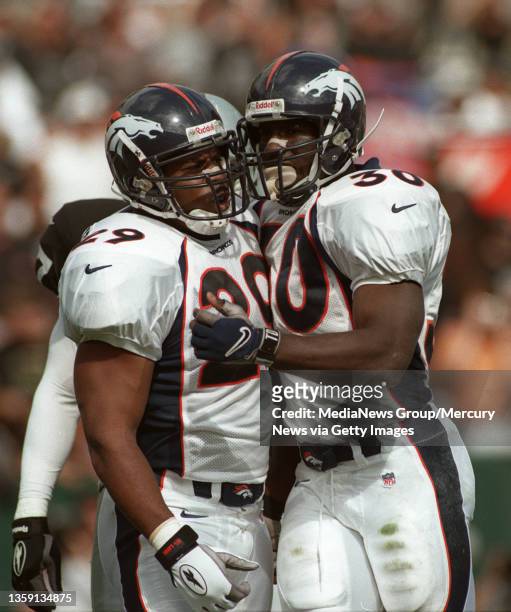 First Quarter Denver Touch Down Terrell Davis celebrates with Howard Griffith