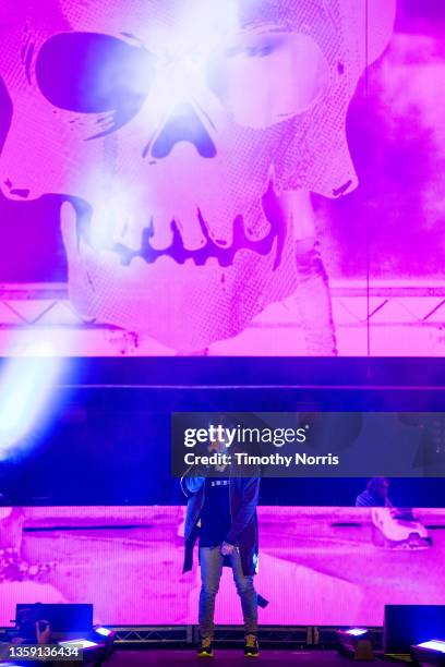 Lil Skies performs during Rolling Loud at NOS Events Center on December 12, 2021 in San Bernardino, California.