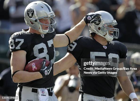 Kevin Boss Oakland Raiders tight end Kevin Boss and Raiders Jon Condo celebrates ...