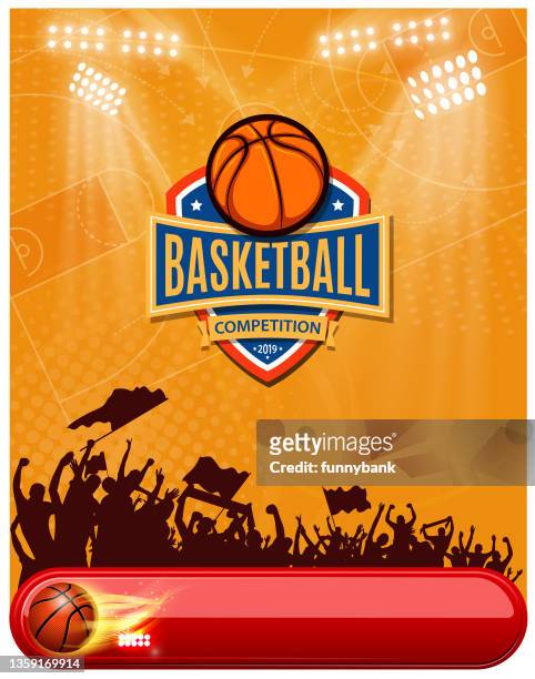 team sports label sign - basketball playoffs stock illustrations